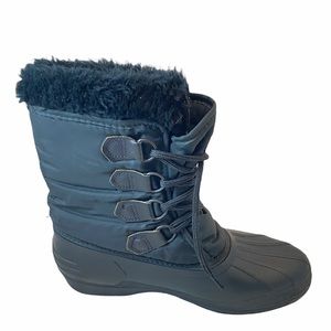 SOREL Black Lined Lace Up Winter Boot - 8